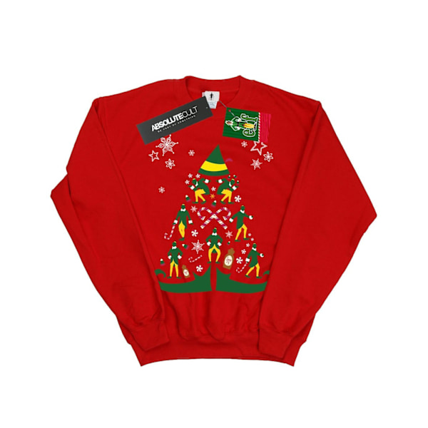 Elf Pojkar Julgran Sweatshirt 5-6 År Röd Red 5-6 Years