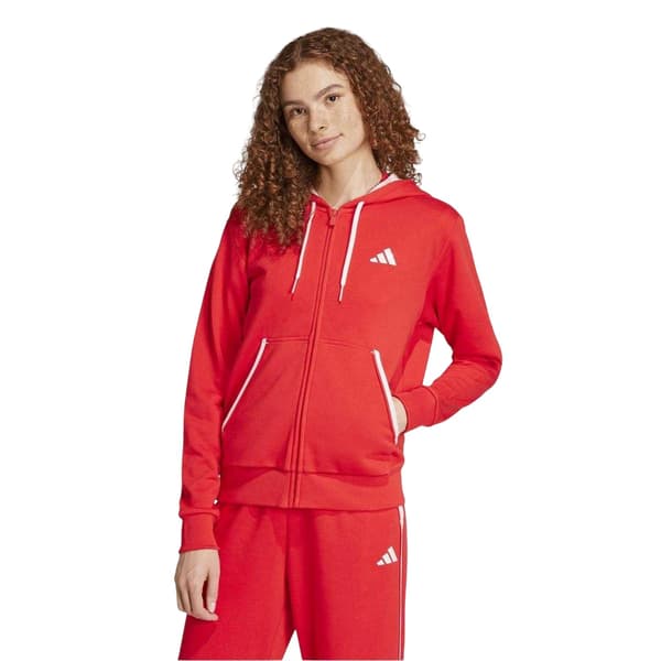 Adidas Dam Essential French Terry Full Zip Hoodie 10 Ruby Red 10 UK