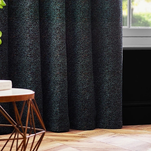 Paoletti New Galaxy Chenille Öglettgardiner 229cm x 183cm Smaragd Emerald 229cm x 183cm