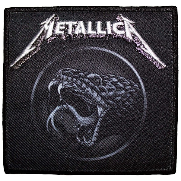 Metallica Black Album Tryckt Strykmärke One Size Svart/Vit Black/White/Grey One Size