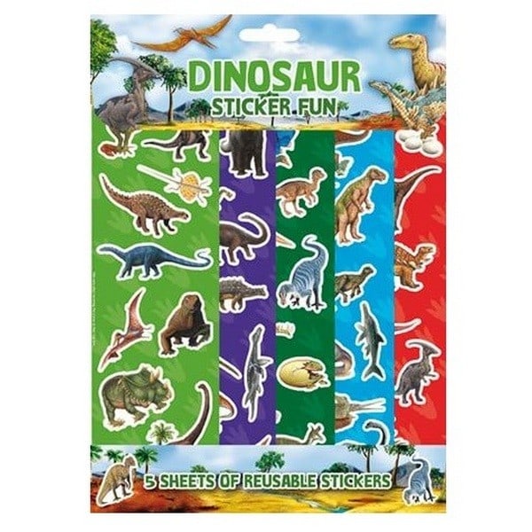 Roliga dinosaurie-klistermärken (5-pack) En storlek Flerfärgad Multicoloured One Size