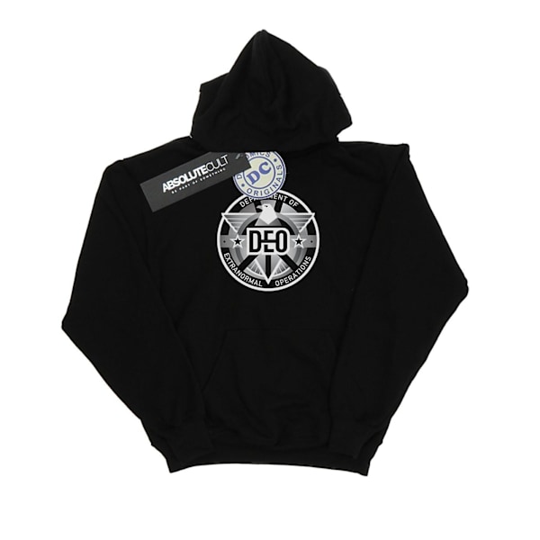 DC Comics Mens Supergirl TV-serie Deo Crest Hoodie 3XL Svart Black 3XL
