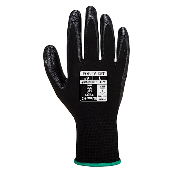 Portwest Unisex Adult Dexti-Grip Handskar M Svart Black M