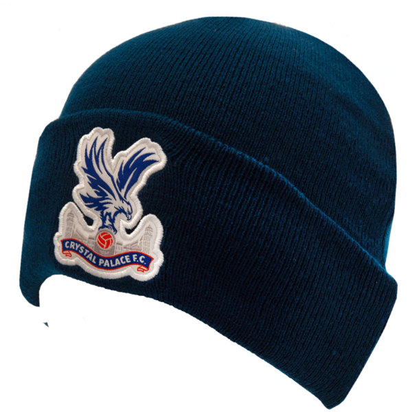 Crystal Palace FC Crest Manschett Beanie One Size Marinblå Navy Blue One Size