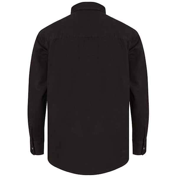 Front Row Herr Bomull Drill Overshirt M Svart Black M