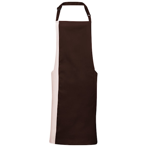 Premier Contrast Bibbed Full Apron One Size Brun/Natur Brown/Natural One Size