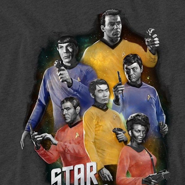 Star Trek Unisex Vuxen Galaxy Glow T-Shirt XL Kolgrå Charcoal XL