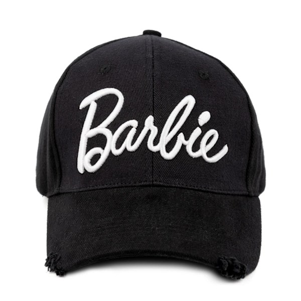 Barbie Dam/Kvinnor Broderad Logotyp Keps En Storlek Svart/Vit Black/White One Size