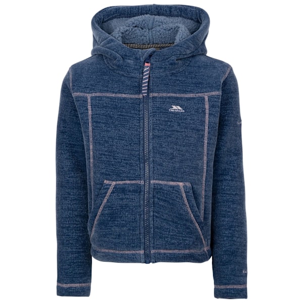 Trespass Girls Cossie Fleece Jacka 11-12 År Denim Blå Denim Blue 11-12 Years