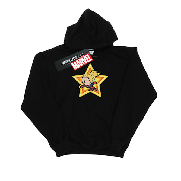 Marvel Kawaii Captain Marvel Hoodie L Svart Black L