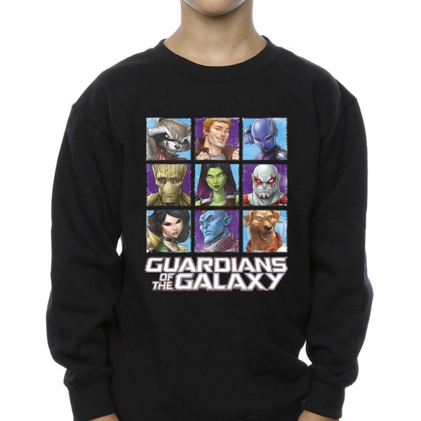 Guardians Of The Galaxy Boys Character Squares Sweatshirt 12-13 Black 12-13 Years
