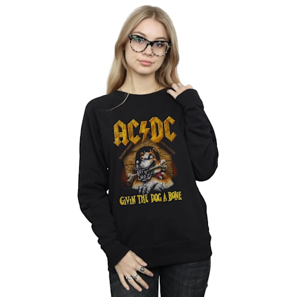 AC/DC Dam/Kvinnor Ge Hunden Ett Ben Sweatshirt XXL Svart Black XXL