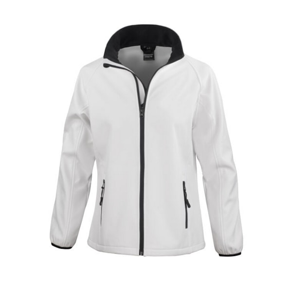 Result Dam/Kvinnor Softshell Body Warmer L Vit/Svart White/Black L