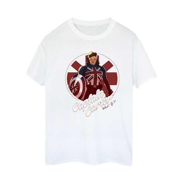 Marvel Dam/Damer Vad Om Captain Carter Bomull Boyfriend T-shirt White XL