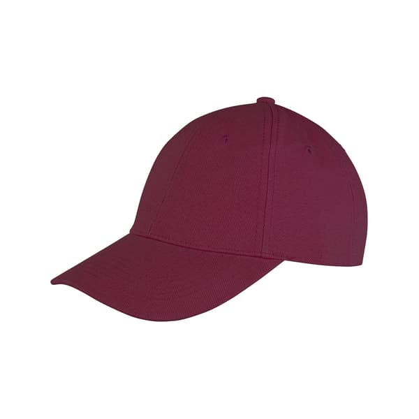 Result Headwear Memphis 6 Panel Borstad Bomull Låg Profil Bas Black One Size