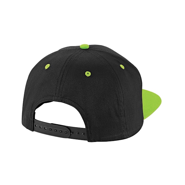 Beechfield Unisex Adult Contrast 5 Panel Snapback Cap One Size Black/Lime Green One Size