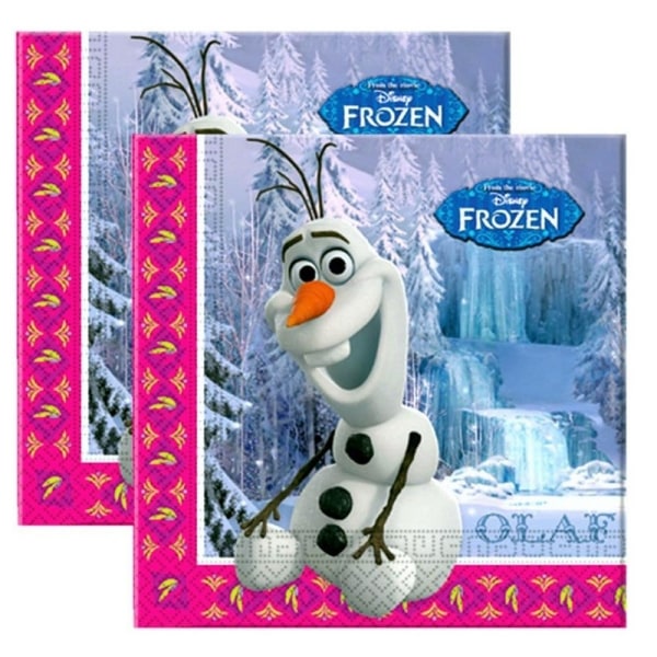 Frozen Olaf engångsservetter (förpackning med 20) One Size Vit/Blå White/Blue/Pink One Size