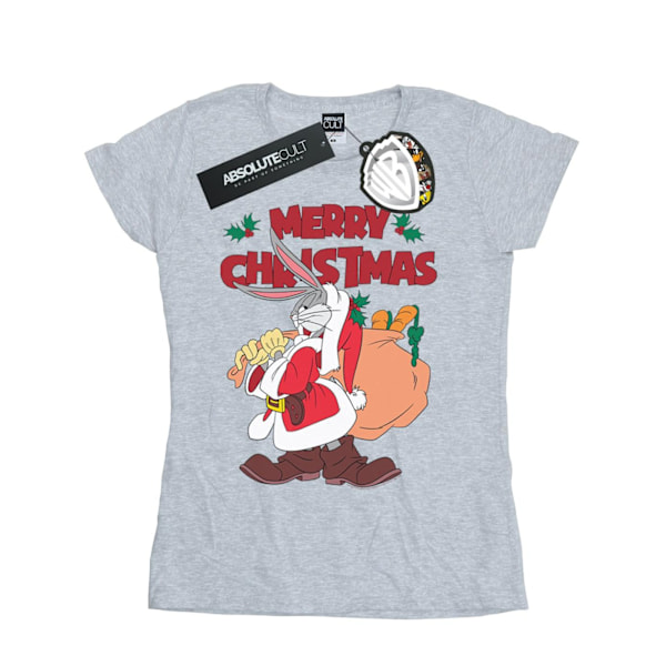 Looney Tunes Dam/Damer Jultomte Bugs Bunny Bomull T-shirt XXL Sports Grey XXL
