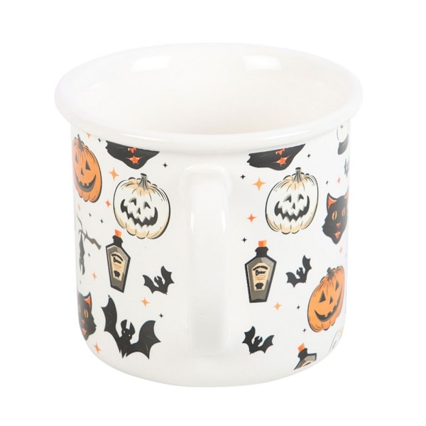Something Different Spooky Cat And Pumpkin Mug One Size Vit/Svart/Orange White/Black/Orange One Size