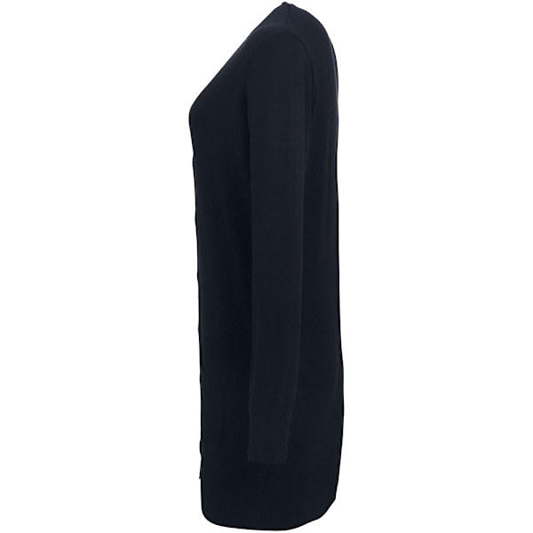 Premier Dam/Damer Lång V-ringad Stickad Cardigan 14 Svart Black 14