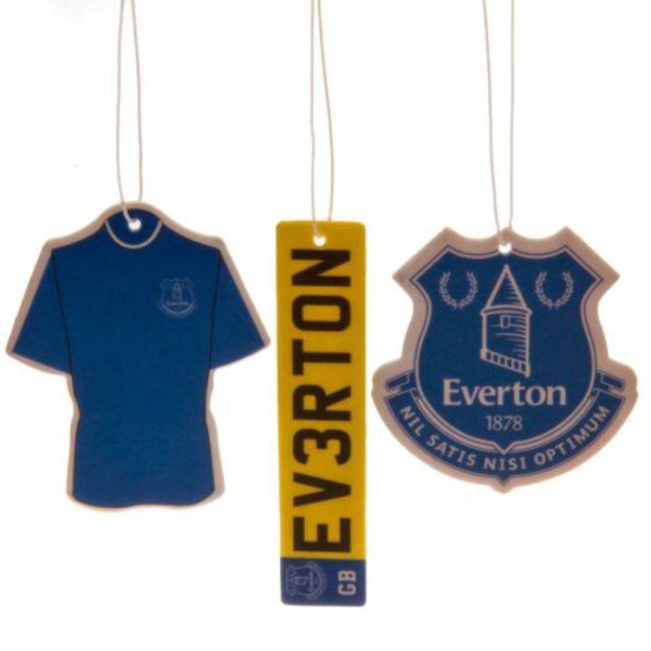 Everton FC Air Fresheners (Pack of 3) One Size Blue Blue One Size