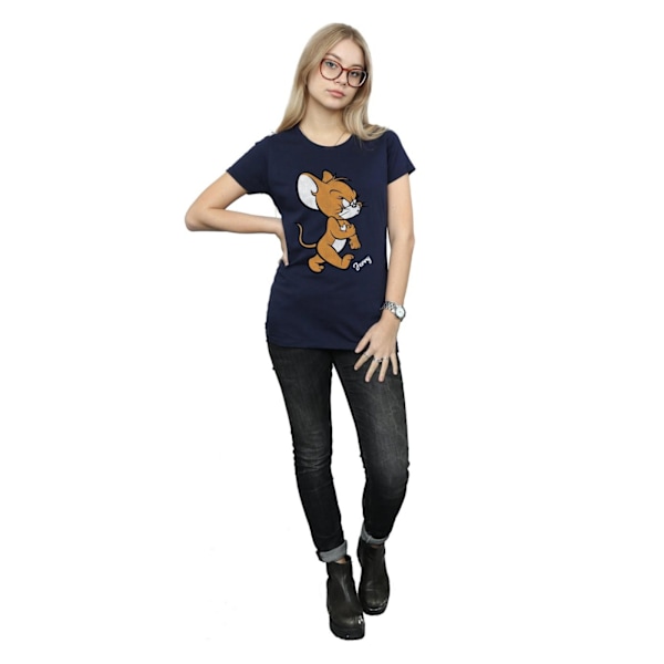 Tom och Jerry Dam/Dam Angry Mouse Bomull T-shirt XXL Marinblå Navy Blue XXL