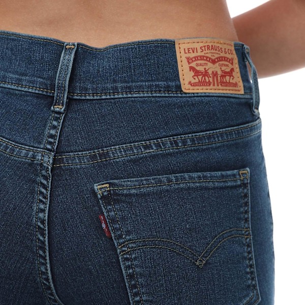 Levis Dam/Dam 311 Läderlapp Slits Fåll Formande Skinny J Dark Blue 27XS
