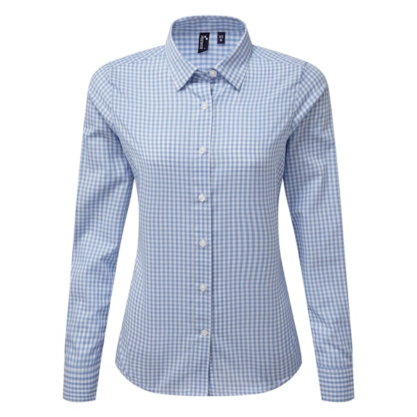 Premier Dam/Dam Maxton Check Långärmad Skjorta L Ljus Blå/Vit Light Blue/White L