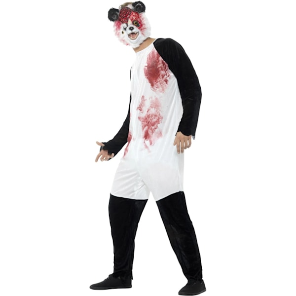 Smiffys Deluxe Zombie Panda Kroppsdräkt för Män L Svart/Vit Black/White L