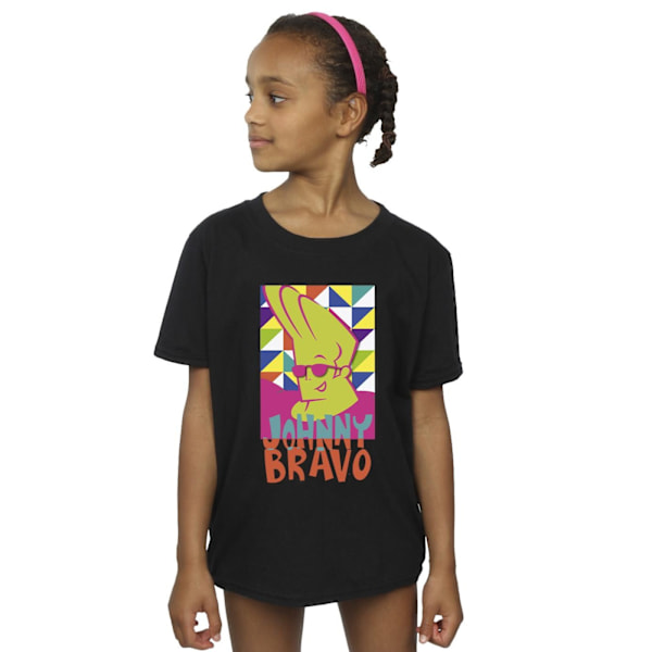 Johnny Bravo Girls Multi Triangles Pop Art Bomull T-shirt 12-13 Black 12-13 Years