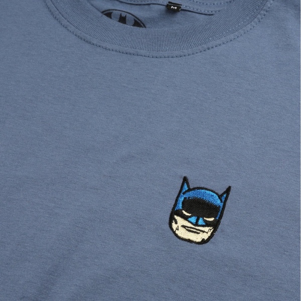 Batman Herr broderad T-shirt XL Indigo Indigo XL
