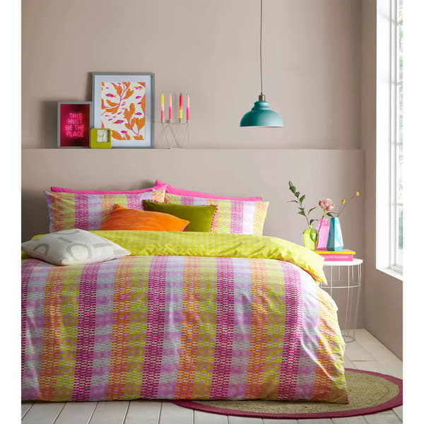 Furn Neola Neon Påslakanset Dubbel Multifärgad Multicoloured Double