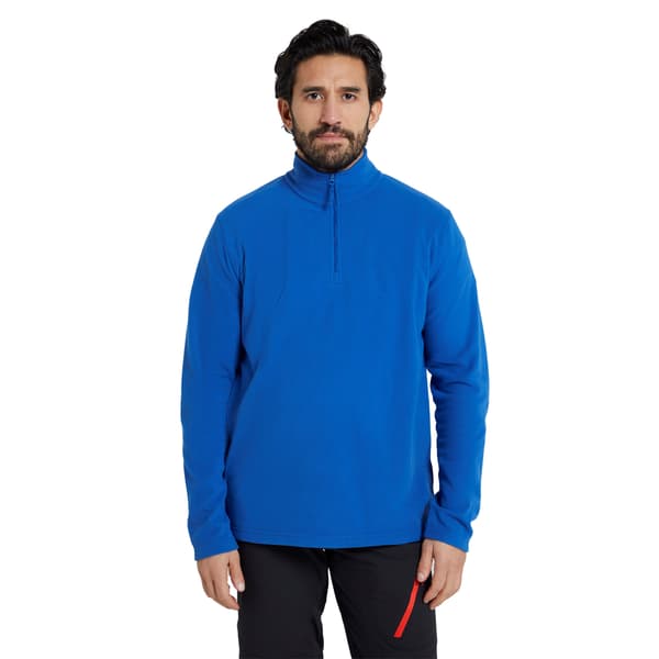 Mountain Warehouse Herr Camber II Halv Zip Fleecetröja 3XL Blå Blue 3XL
