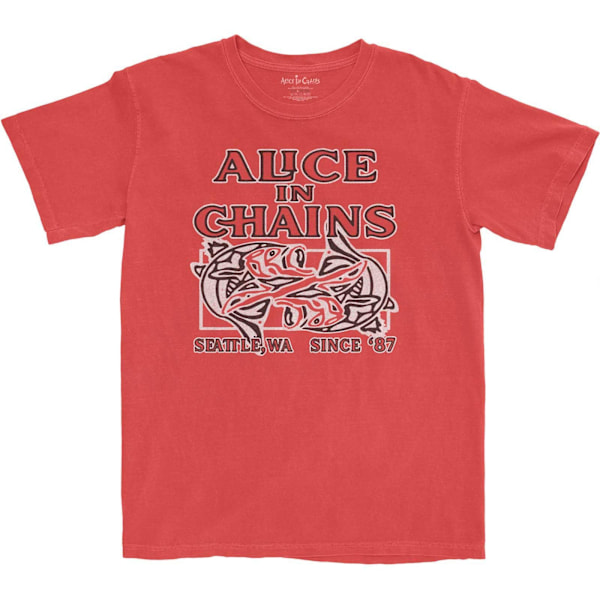 Alice In Chains Unisex Vuxen Totem Fisk T-Shirt XL Rosa Pink XL