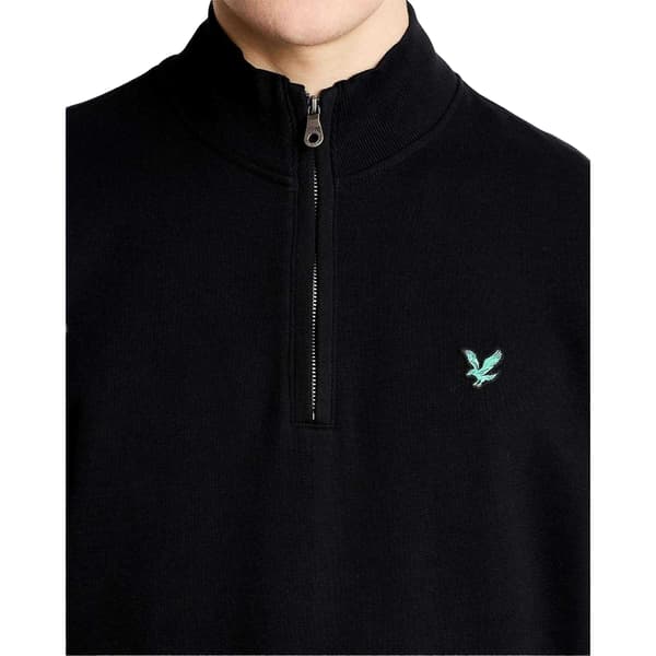 Lyle & Scott Herrbroderad logotyp Half Zip Golf Midlayer XL Je Jet Black XL