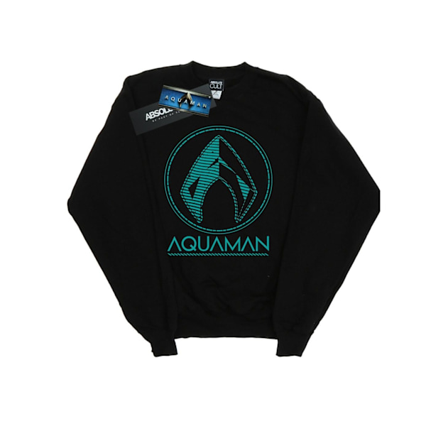 DC Comics Herr Aquaman Aqua Logo Sweatshirt 3XL Svart Black 3XL