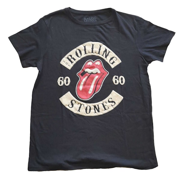 The Rolling Stones Dam/Damer Sixty Biker Mockaskinn T-shirt L Svart Black L