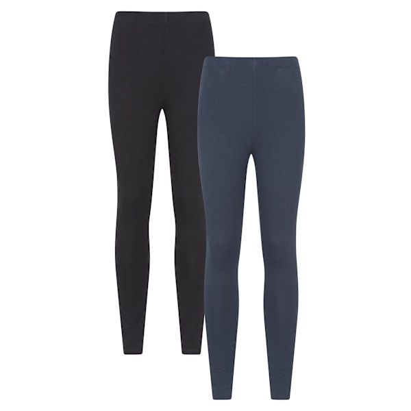 Mountain Warehouse Dam/Kvinnor Bomullsblandning Leggings (Förpackning med Navy/Black 8 UK