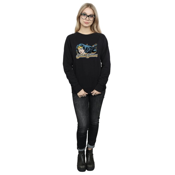 DC Comics Dam/Dam Wonder Woman Smile Sweatshirt XL Svart Black XL