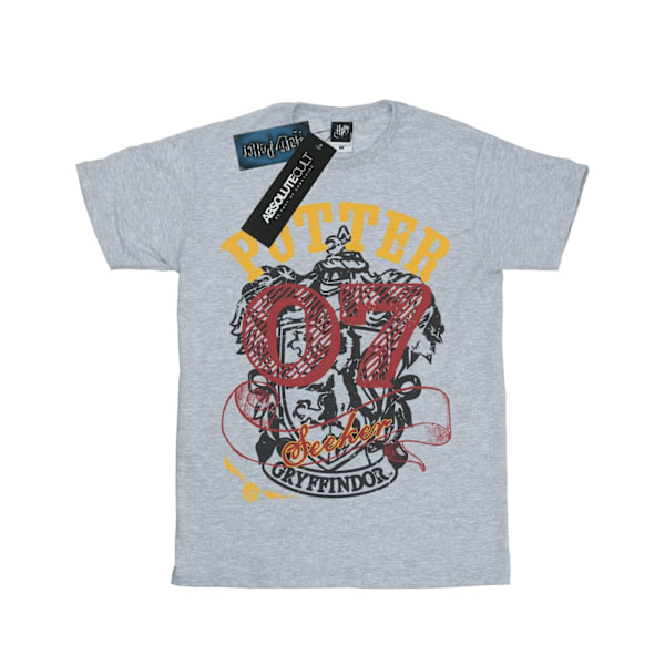 Harry Potter Pojkar Gryffindor Seeker T-shirt 7-8 år Sports Grå Sports Grey 7-8 Years