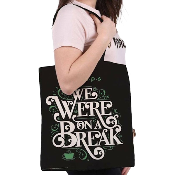 Friends We Were On A Break Canvas Tote Bag One Size Svart/Vit Black/White/Green One Size