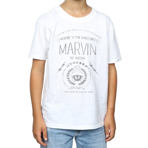 Looney Tunes Boys Marvin The Martian Where´s The Kaboom T-Shirt White 7-8 Years