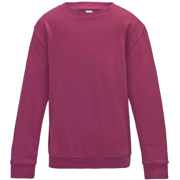 AWDis Just Hoods Childrens/Kids Plain Crew Neck Sweatshirt 7-8 Purple 7-8 Years