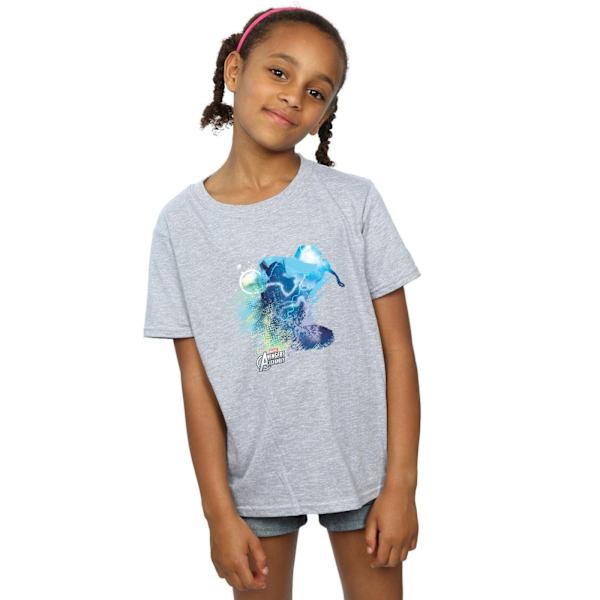 Marvel Girls Thor Art Burst Bomull T-shirt 7-8 år Sports Grå Sports Grey 7-8 Years