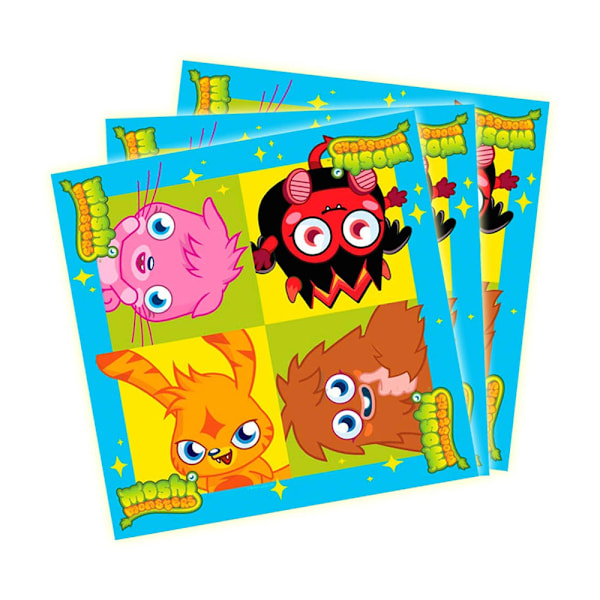 Moshi Monsters Logotyp Servetter (16-pack) En Storlek Flerfärgad Multicoloured One Size