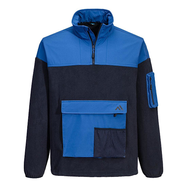 Portwest Unisex Vuxen KX3 Tvåfärgad Fleece Tröja med Kvartsdragkedja L Mörk Dark Navy/Quartz L