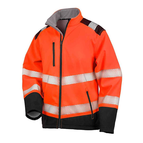 SAFE-GUARD by Result Unisex Vuxen Ripstop Tryckbar Säkerhet Mjuk Fluorescent Orange/Black M