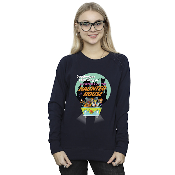Scooby Doo Damtröja för Kvinnor/Dam Haunted House Storlek L Marinblå Navy Blue L