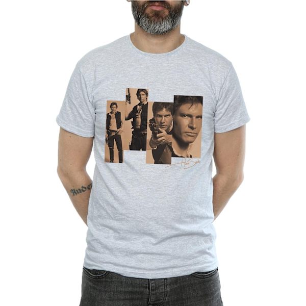 Star Wars T-shirt för män Han Solo Photoshoot L Sports Grey Sports Grey L