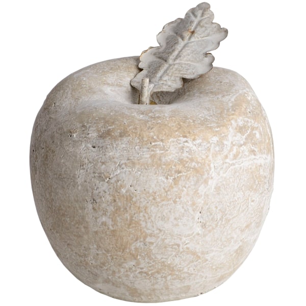 Hill Interiors Äpple i patinerad sten Medium Vit White Medium